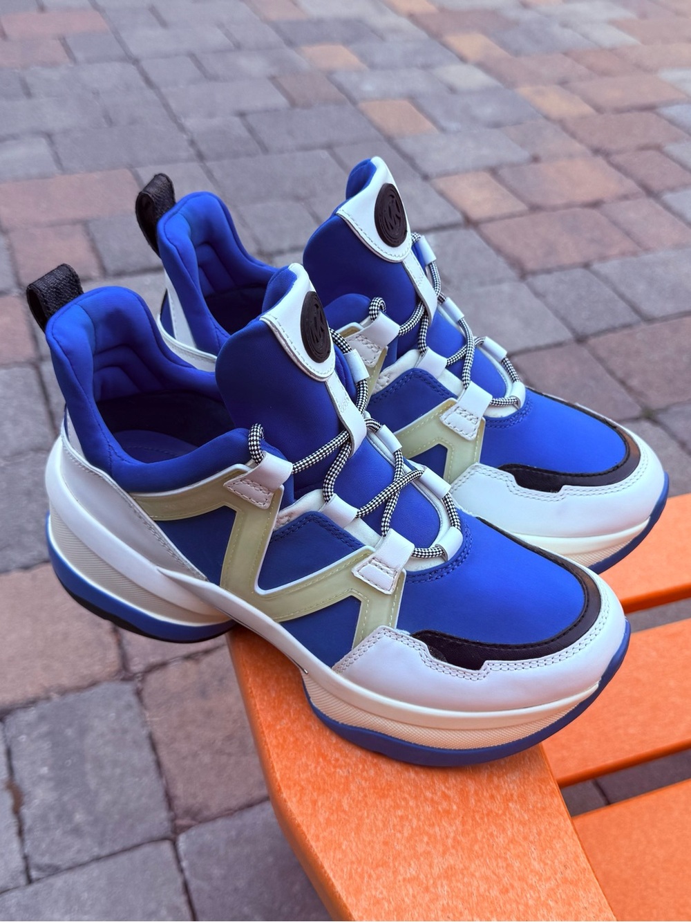 Women’s Olympia Trainer ‘Dad Sneakers’ - Scuba Grecian Blue - US Size 8.5 Medium